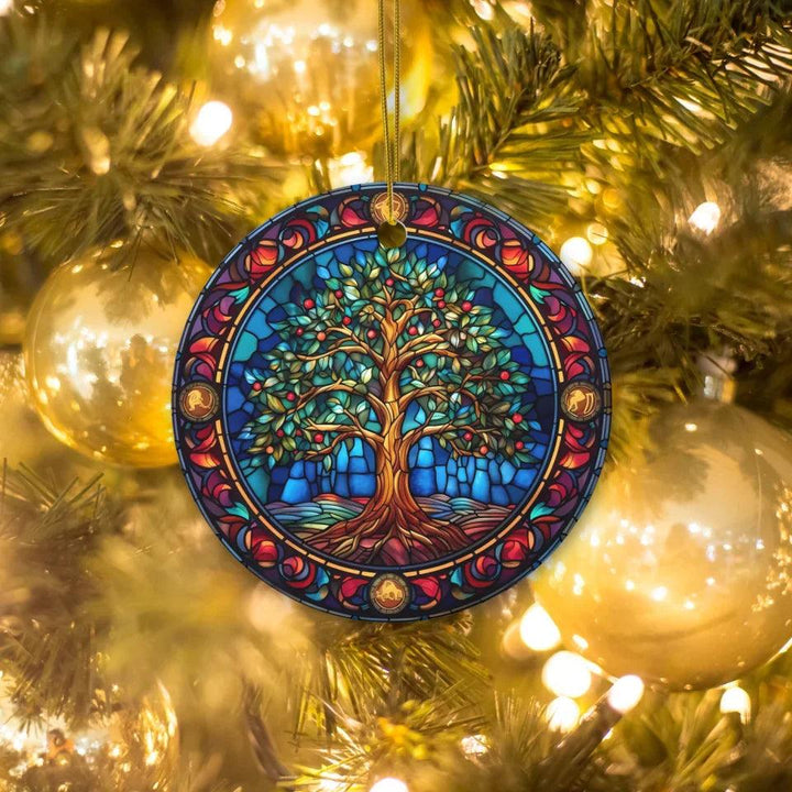 Custom Stained Glass Christmas Ornament - ARTFULANE