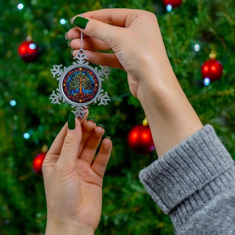 Custom Stained Glass Christmas Ornament - ARTFULANE