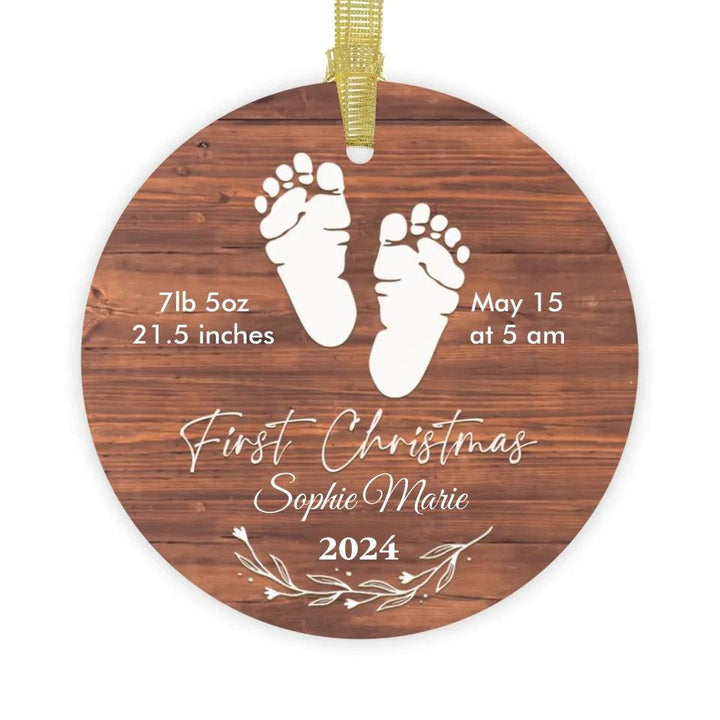 Custom Baby’s First Christmas Ornament - ARTFULANE