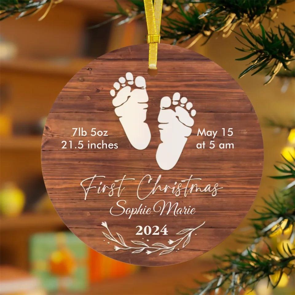 Custom Baby’s First Christmas Ornament - ARTFULANE