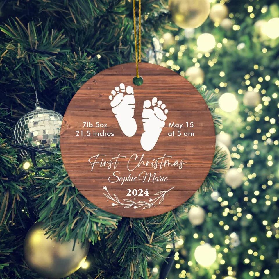 Custom Baby’s First Christmas Ornament - ARTFULANE