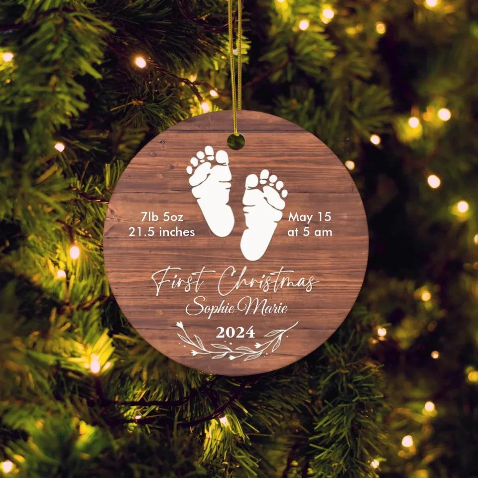 Custom Baby’s First Christmas Ornament - ARTFULANE