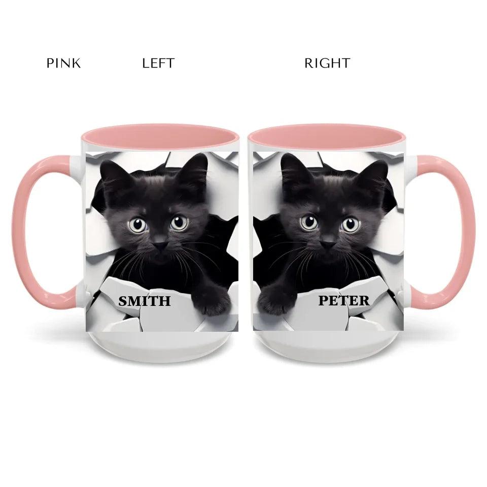 Custom 3D Black Cat Mug - ARTFULANE