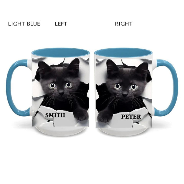 Custom 3D Black Cat Mug - ARTFULANE