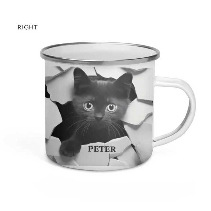 Custom 3D Black Cat Mug - ARTFULANE