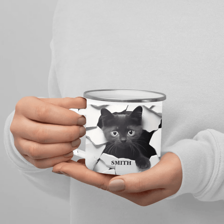 Custom 3D Black Cat Mug - ARTFULANE