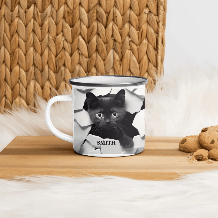 Custom 3D Black Cat Mug - ARTFULANE