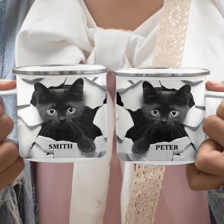 Custom 3D Black Cat Mug - ARTFULANE