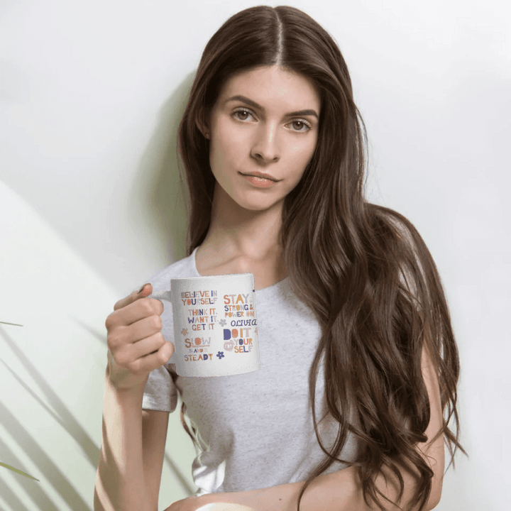 Custom Motivational Sayings Mug - ARTFULANE