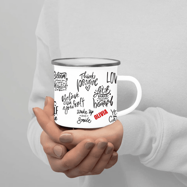 Custom Positive Mindset Motivational Mug - ARTFULANE