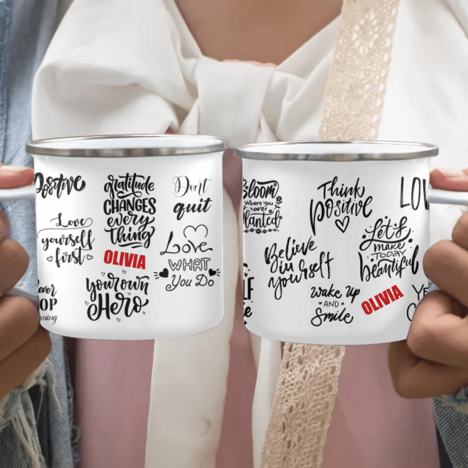 Custom Positive Mindset Motivational Mug - ARTFULANE