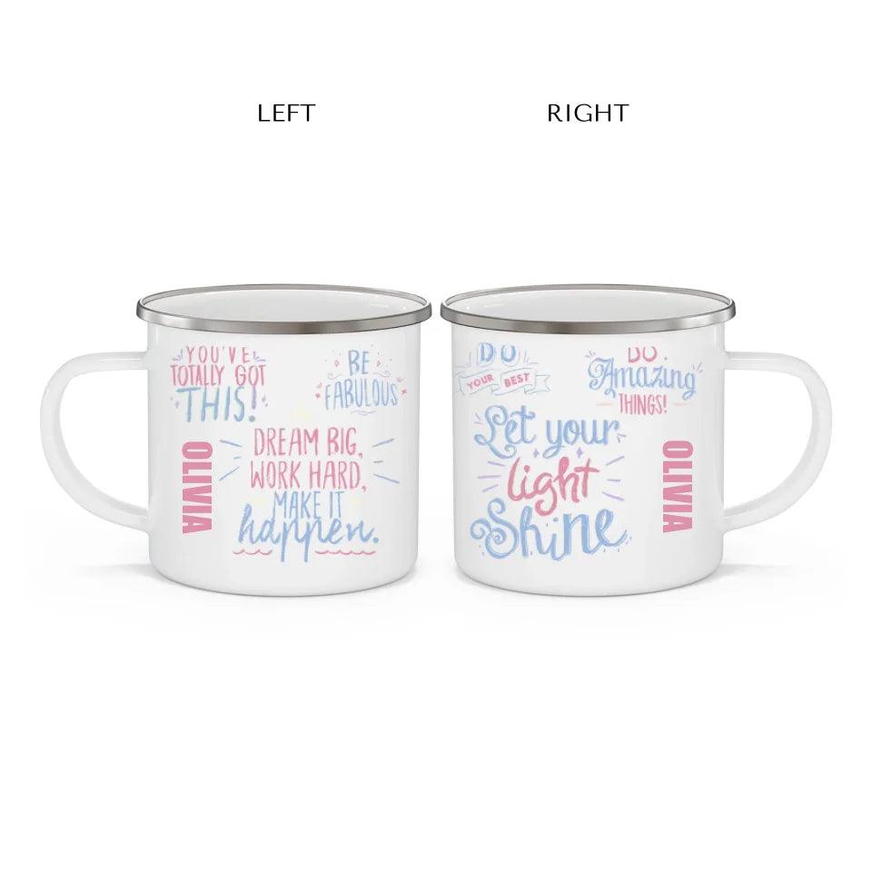 Custom Pastel Motivational Sayings Mug - ARTFULANE