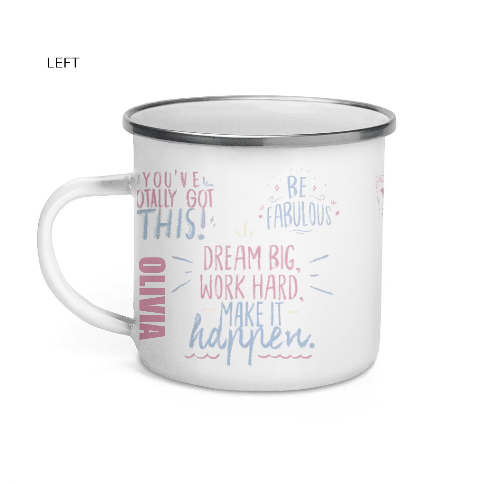 Custom Pastel Motivational Sayings Mug - ARTFULANE