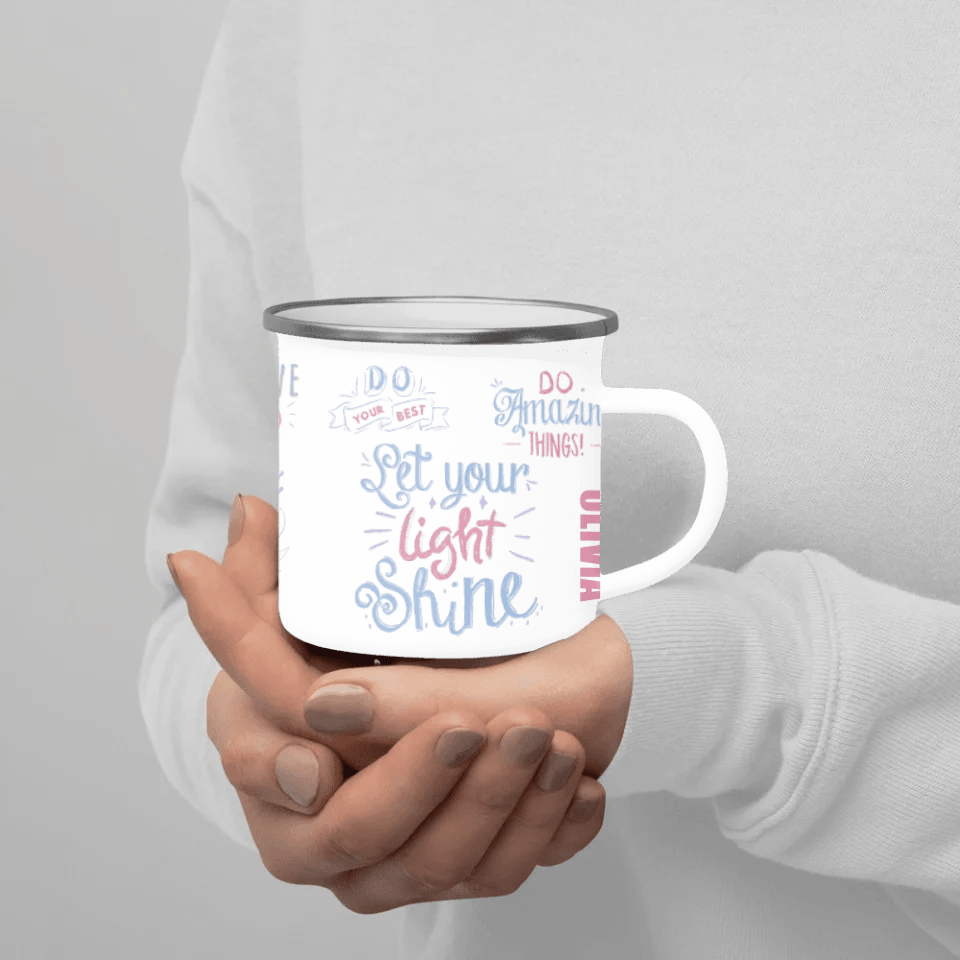 Custom Pastel Motivational Sayings Mug - ARTFULANE