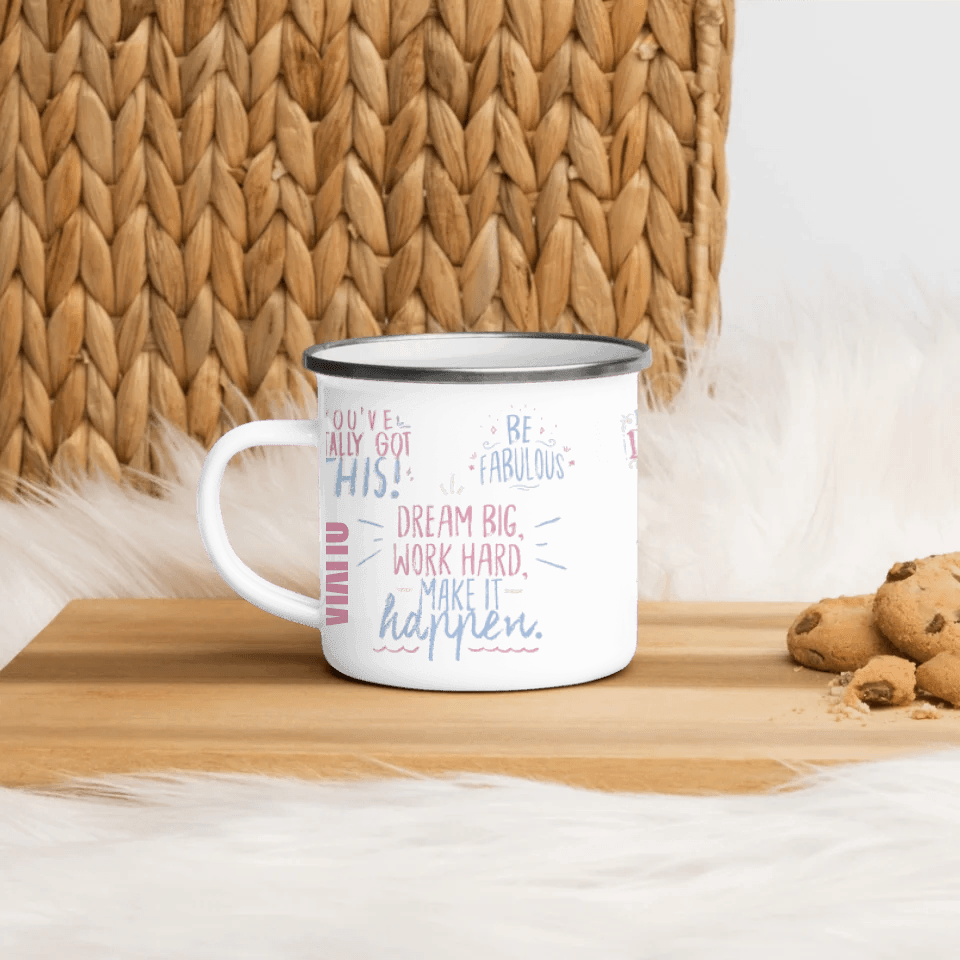 Custom Pastel Motivational Sayings Mug - ARTFULANE