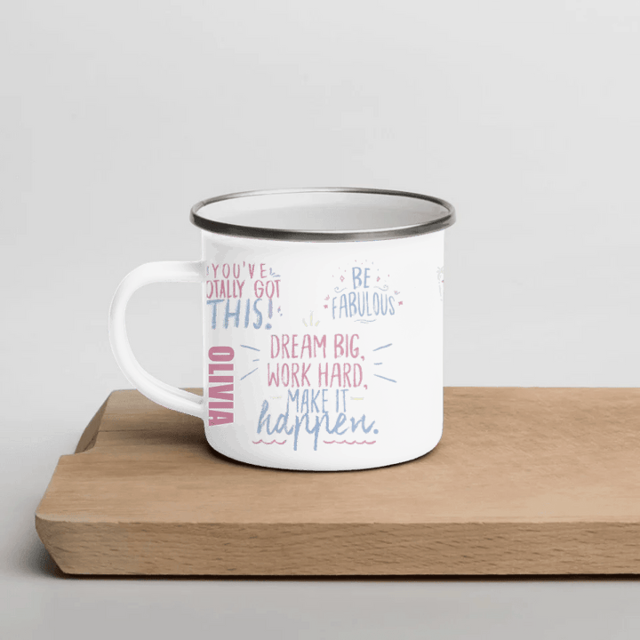 Custom Pastel Motivational Sayings Mug - ARTFULANE