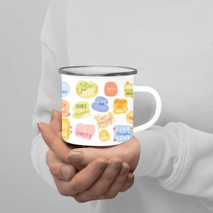 Custom Motivational Stickers Mug - ARTFULANE