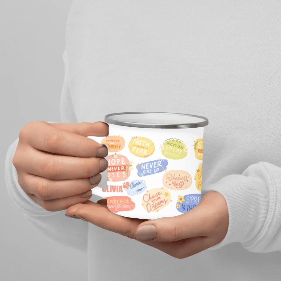 Custom Motivational Stickers Mug - ARTFULANE