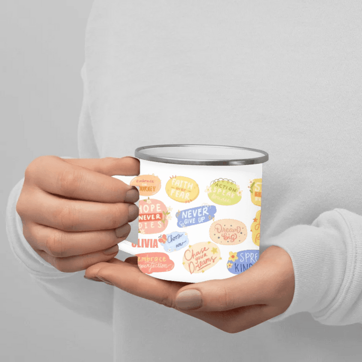 Custom Motivational Stickers Mug - ARTFULANE