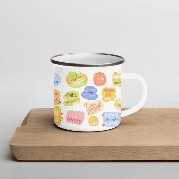 Custom Motivational Stickers Mug - ARTFULANE