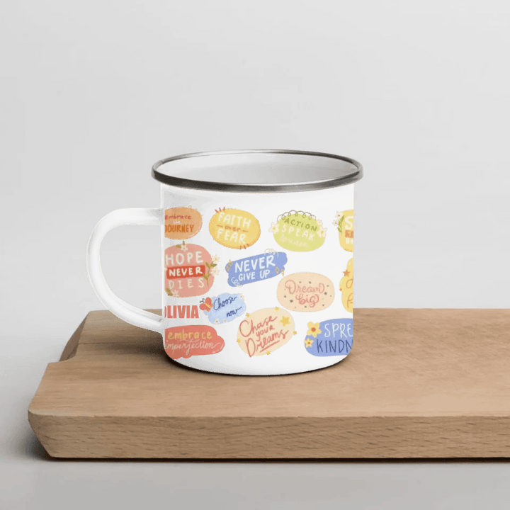 Custom Motivational Stickers Mug - ARTFULANE