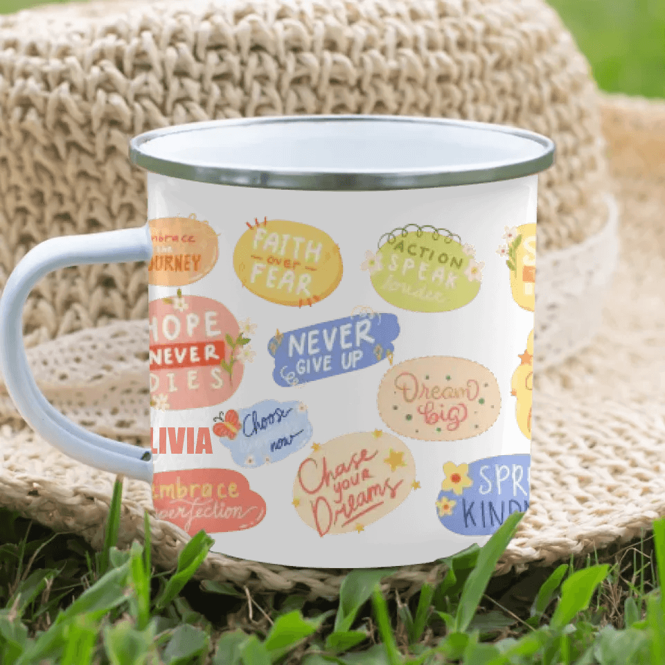 Custom Motivational Stickers Mug - ARTFULANE