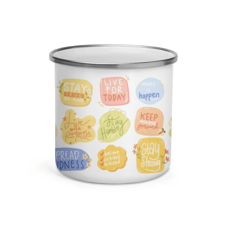 Custom Motivational Stickers Mug - ARTFULANE