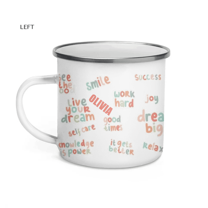 Custom Positive Vibes Stickers Mug - ARTFULANE