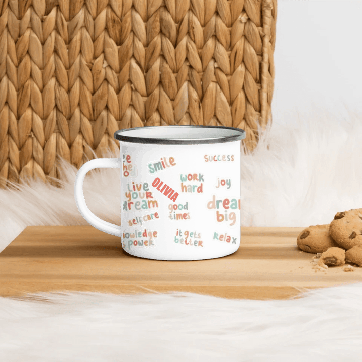 Custom Positive Vibes Stickers Mug - ARTFULANE