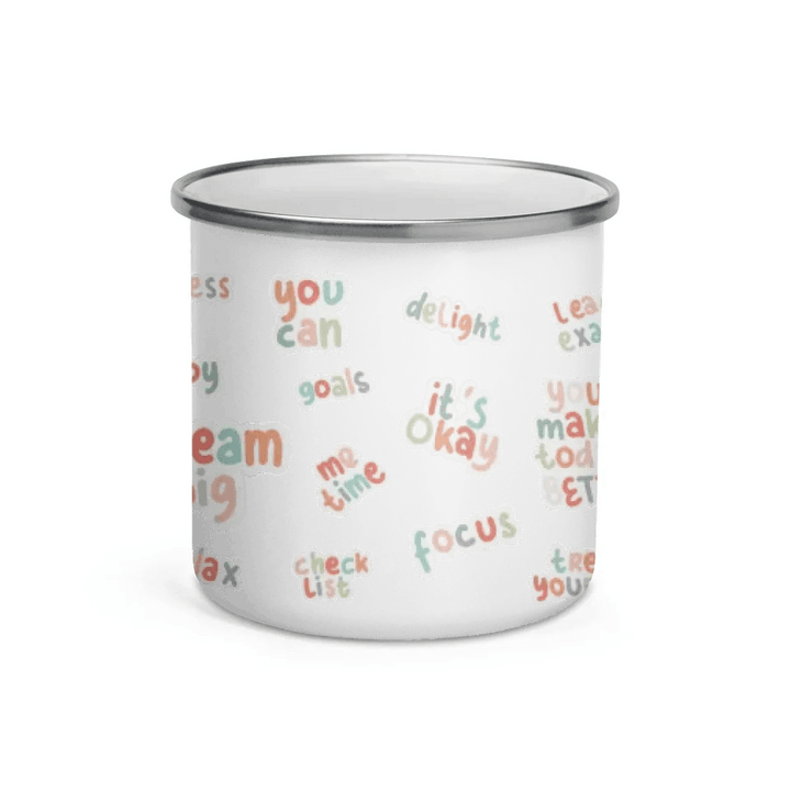 Custom Positive Vibes Stickers Mug - ARTFULANE