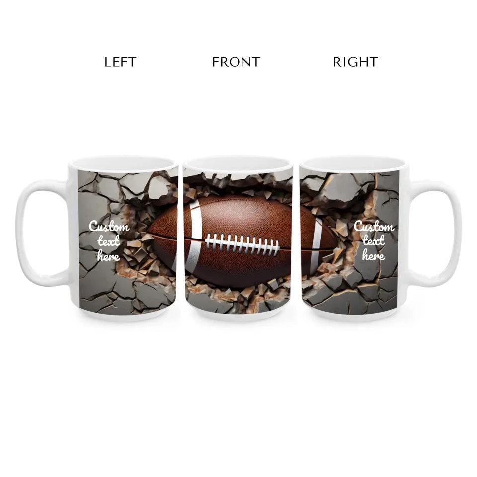 Custom 3D Football Mug - ARTFULANE