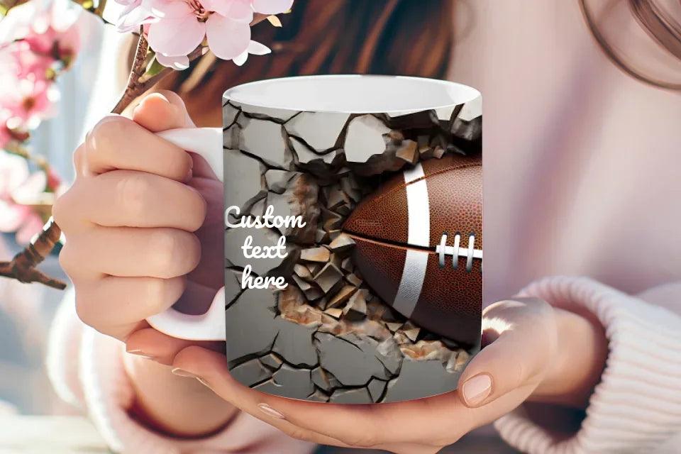 Custom 3D Football Mug - ARTFULANE