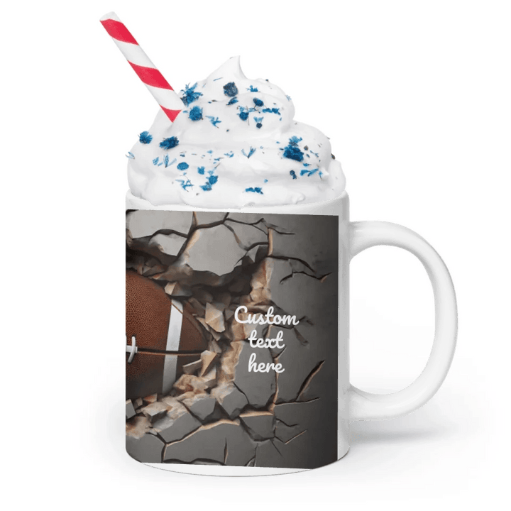 Custom 3D Football Mug - ARTFULANE