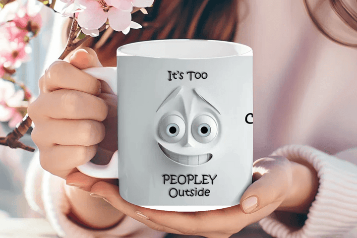 Custom 3D Anxious Face Mug - ARTFULANE