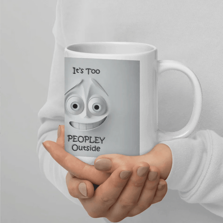 Custom 3D Anxious Face Mug - ARTFULANE