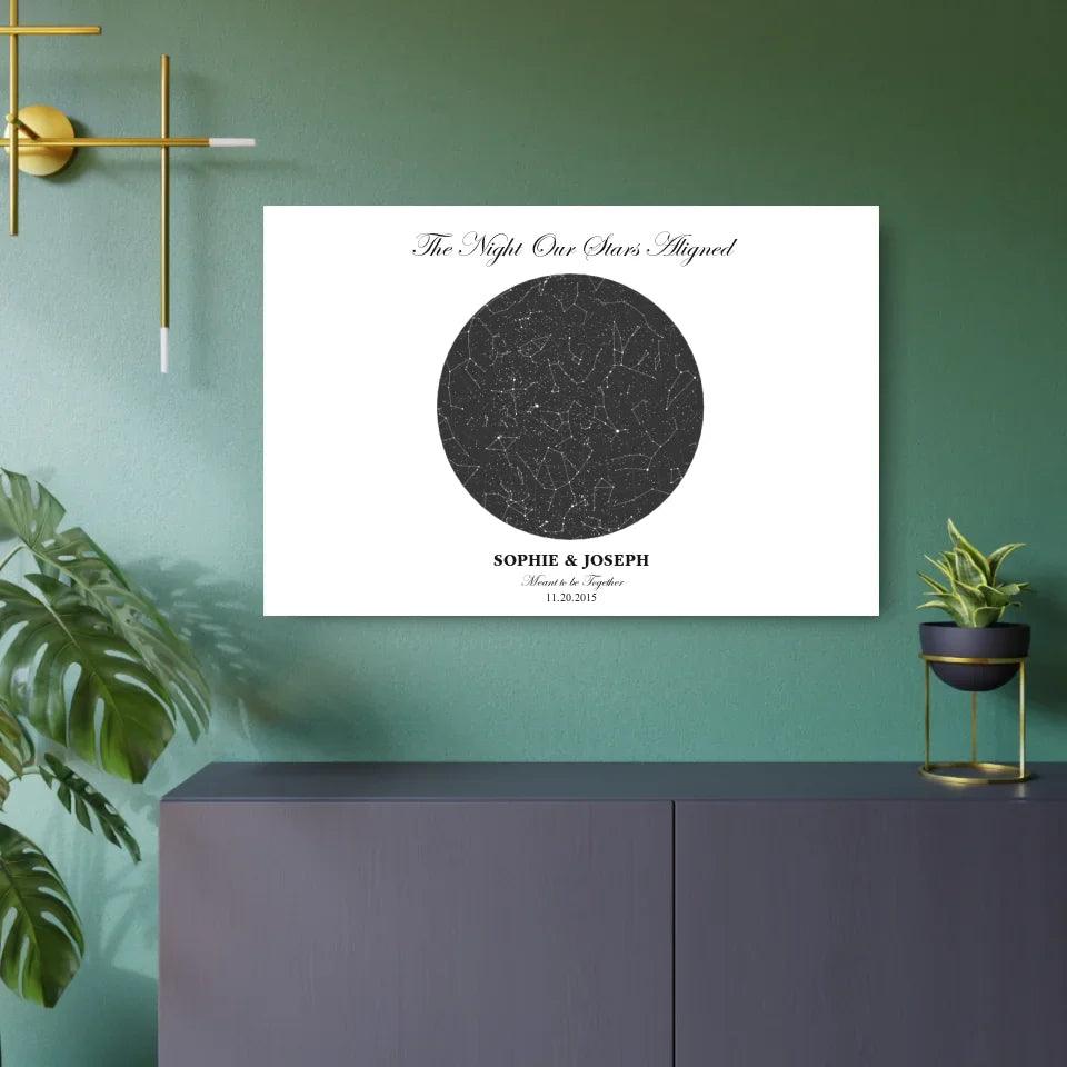 Custom Circle Star Map - ARTFULANE