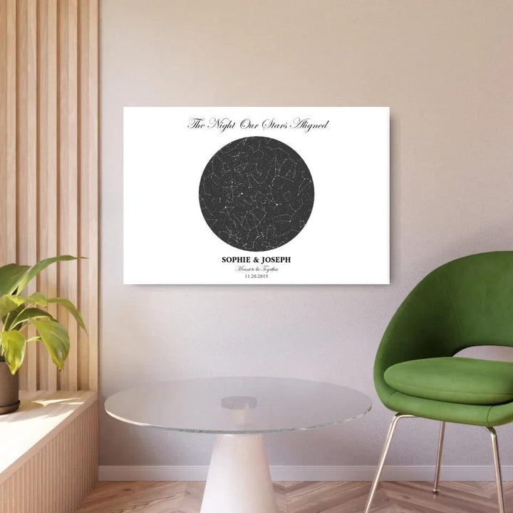 Custom Circle Star Map - ARTFULANE