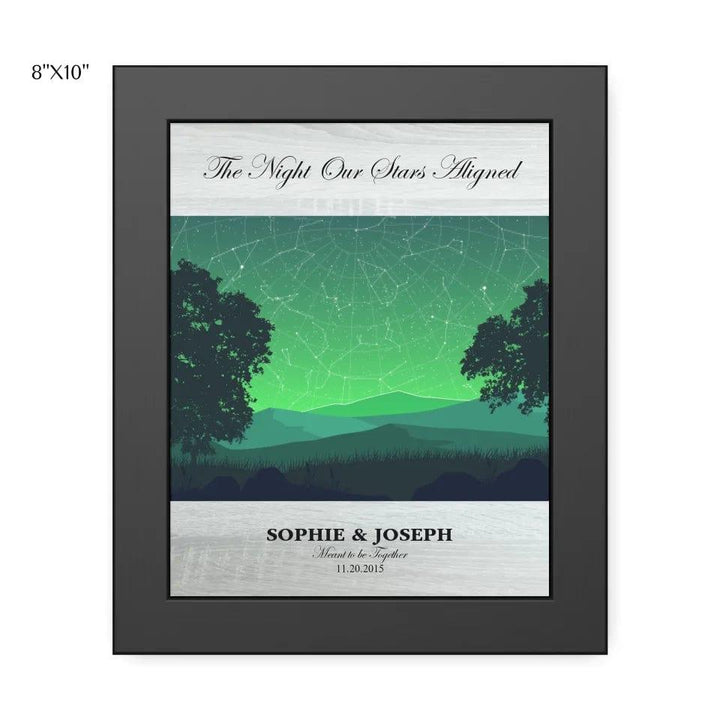 Custom Green Landscape Star Map - ARTFULANE