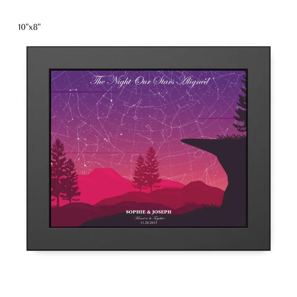 Custom Crimson Cliff Landscape Star Map - ARTFULANE