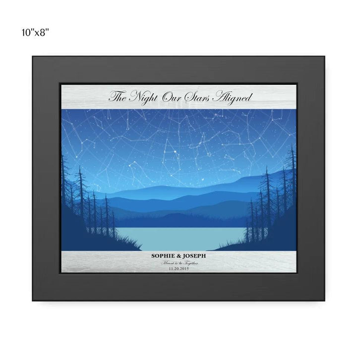 Custom Light Blue Landscape Star Map - ARTFULANE