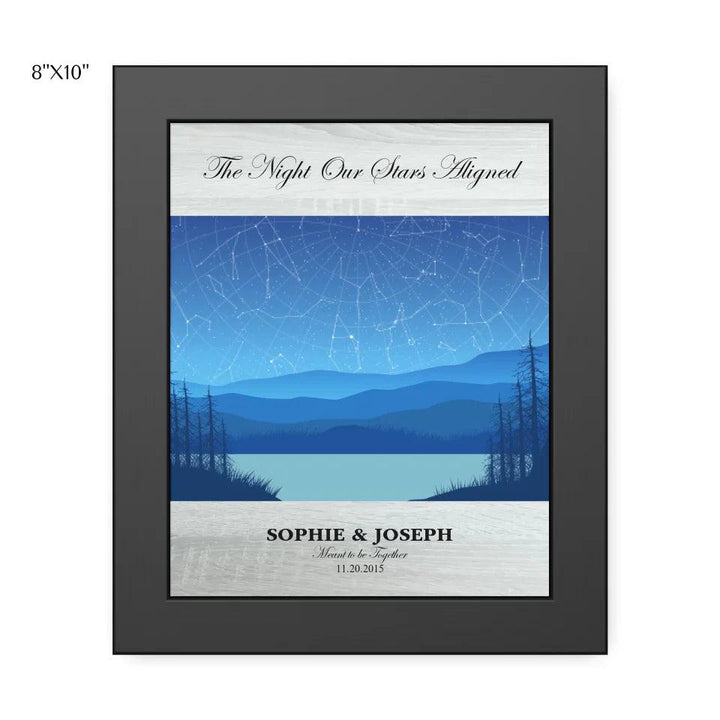 Custom Light Blue Landscape Star Map - ARTFULANE