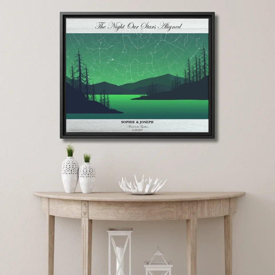 Custom Green River Landscape Star Map - ARTFULANE