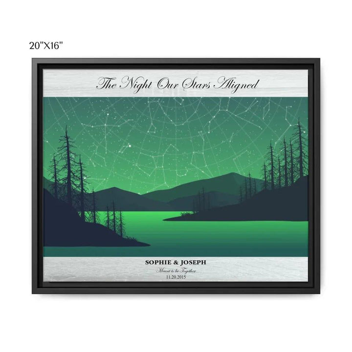 Custom Green River Landscape Star Map - ARTFULANE