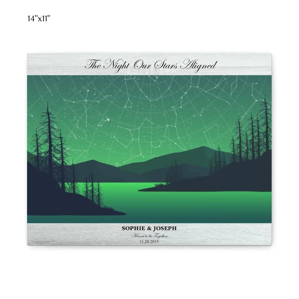 Custom Green River Landscape Star Map - ARTFULANE