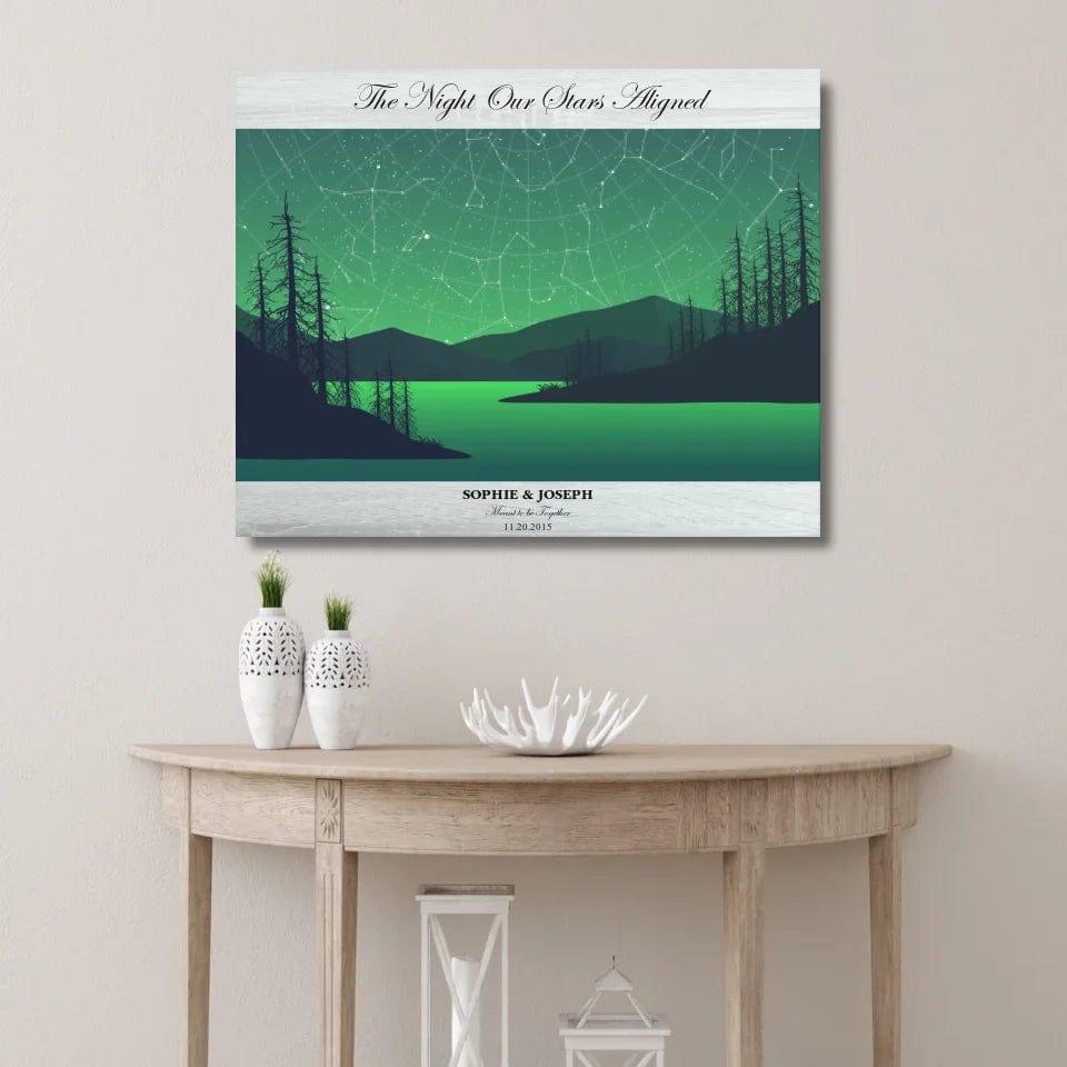 Custom Green River Landscape Star Map - ARTFULANE