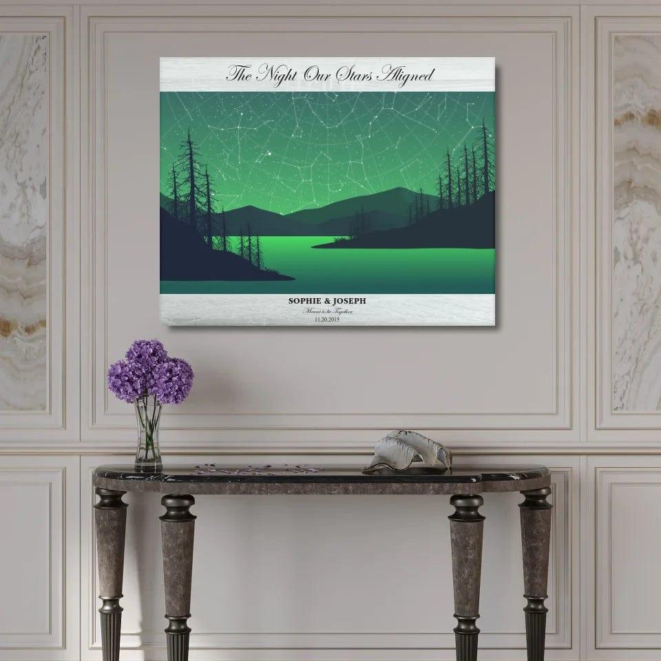 Custom Green River Landscape Star Map - ARTFULANE