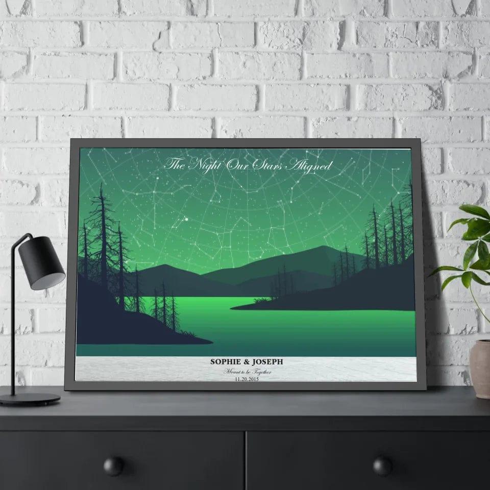 Custom Green River Landscape Star Map - ARTFULANE