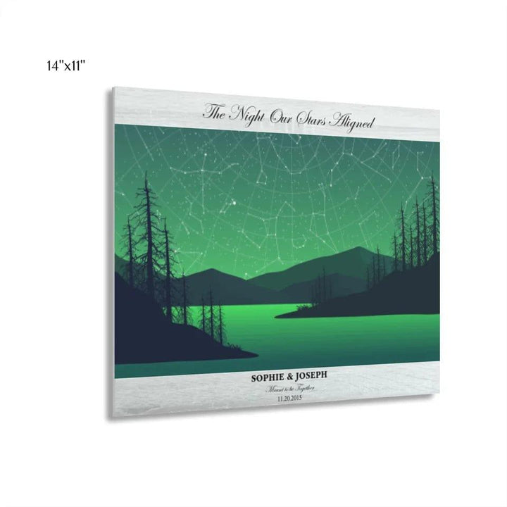 Custom Green River Landscape Star Map - ARTFULANE