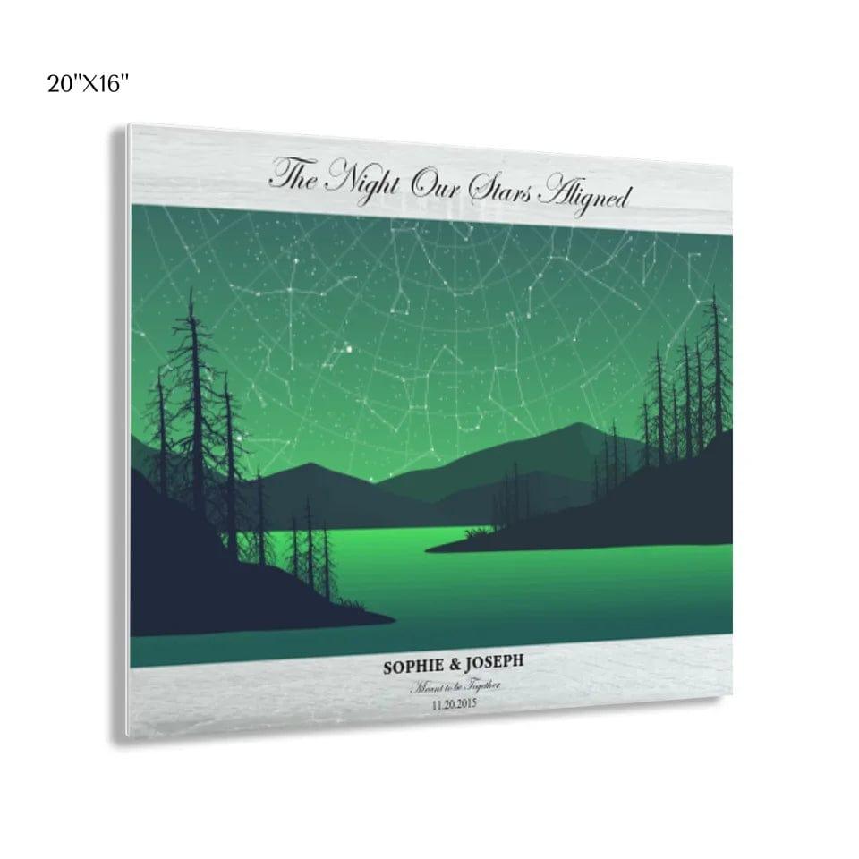 Custom Green River Landscape Star Map - ARTFULANE