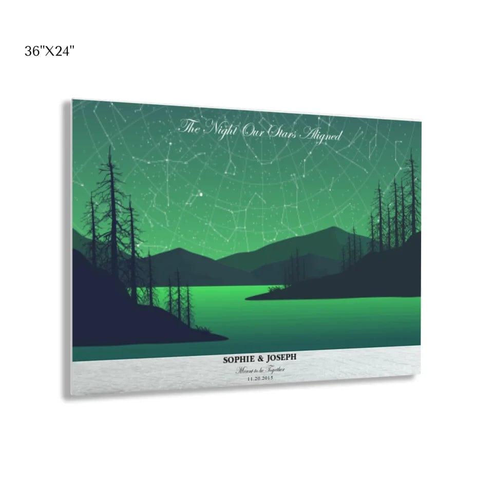 Custom Green River Landscape Star Map - ARTFULANE